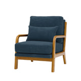 Upholstered Armchair With Back Support Pillow