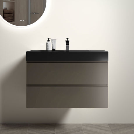 Alice - Bathroom Vanity With Sink, Large Storage Wall Mounted Floating Bathroom Vanity For Modern Bathroom, One-Piece Sink Basin Without Drain And Faucet - Vanities - Alpine Outlets