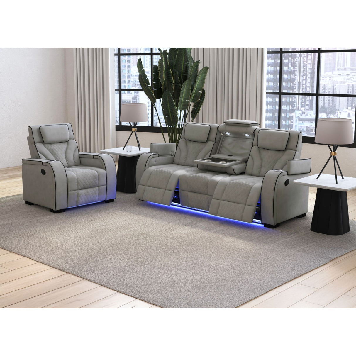 Blitz - Motion Sofa With DDT, Reading Light, Wireless Charger And LED