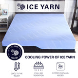 Refresh - 12" Flex Head Memory Foam Hybrid Mattress And Adjustable Base Bundle - Blue - Queen
