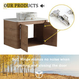 Wall Mounted Bathroom Vanity With Art Sink, 1 Soft Close Door