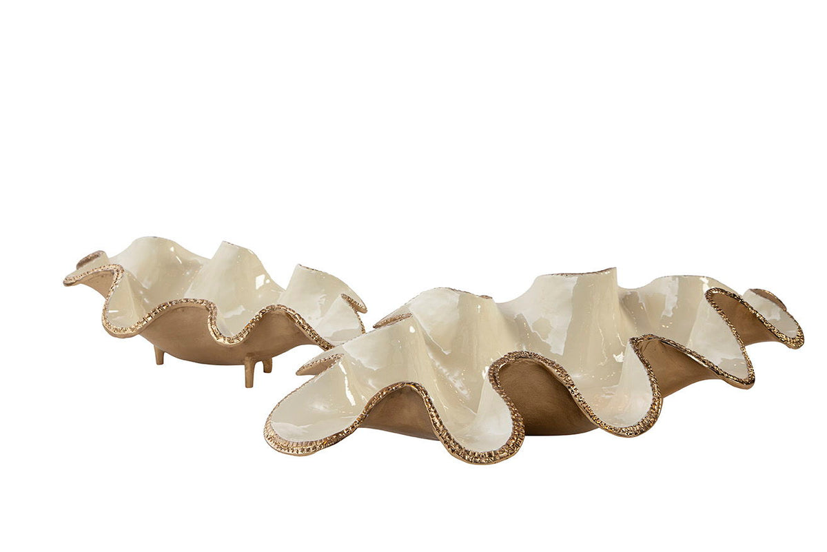 Roff - Champagne Bowl Set - Beige / Gold