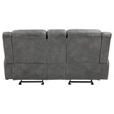 Carmen - Cool Motion Loveseat With Storage, With Reclining Function And Built In Storage - Gray