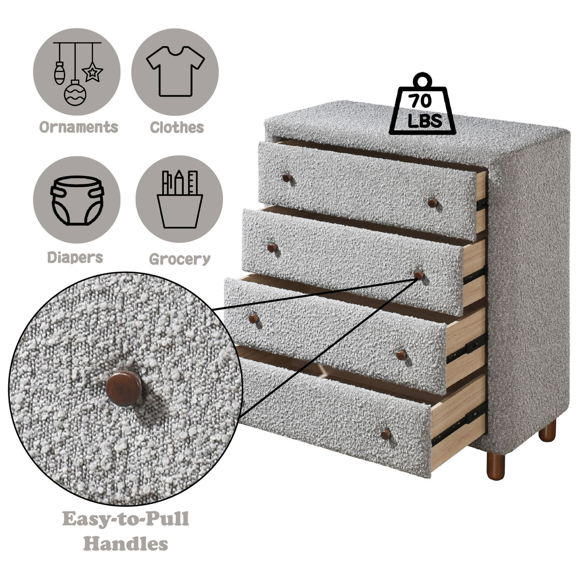 Cleo - Chest - Gray