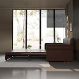 3 In 1 Convertible Sleeper Sofa With Nailhead Trim & Rolled Arm