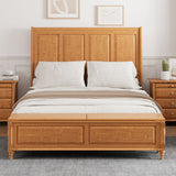 Sleigh Bed Frame With Tall Headboard And Storage Bench