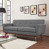 78 Inch Mid - Century Modern Upholstered Fabric Loveseat - Loveseats available at Alpine Outlets in Denver