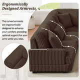 U - Sectional Sofa With Chaise Lounge, Oversized Living Room Couch