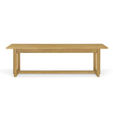 Dining Bench With Rattan Weave