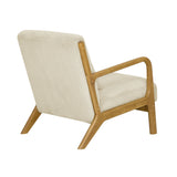 Upholstered Armchair With Back Support Pillow