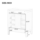 Modern Bathroom Vanity With Sink Combo, 3 Drawers, Undermount Drop-In Sink