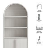 78.7" Tall Arched Display Cabinet and Bookshelf - Bookcases available at Alpine Outlets in Denver