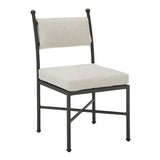 Leni - Outdoor Side Chair With Cushions And Powder Coated Aluminum Frame (Set of 2) - Moonveil / Warm Gray