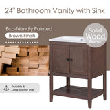 Modern Bathroom Vanity With Sink And Open Shelf