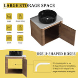 Wall Mounted Bathroom Vanity With Art Sink & 1 Soft Close Door