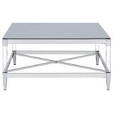Wallingsford - 2 Piece Square Coffee And End Table Set - Chrome