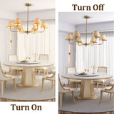 6 Lamp Chandelier - Golden