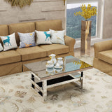 Square Coffee Table For Living Room - Silver