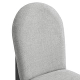 Edison - Dining Side Chair With Fabric (Set of 2) - Black And Light Gray