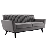 79 - Inch Engage Performance Velvet Channel Tufted Loveseat - Loveseats available at Alpine Outlets in Denver