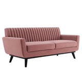 79 - Inch Engage Performance Velvet Channel Tufted Loveseat - Loveseats available at Alpine Outlets in Denver