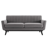 79 - Inch Engage Performance Velvet Channel Tufted Loveseat - Loveseats available at Alpine Outlets in Denver