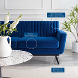 79 - Inch Engage Performance Velvet Channel Tufted Loveseat - Loveseats available at Alpine Outlets in Denver