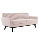 79 - Inch Engage Performance Velvet Channel Tufted Loveseat - Loveseats available at Alpine Outlets in Denver