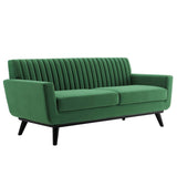 79 - Inch Engage Performance Velvet Channel Tufted Loveseat - Loveseats available at Alpine Outlets in Denver