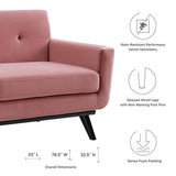 79 Inch Mid - Century Modern Performance Velvet Loveseat - Loveseats available at Alpine Outlets in Denver
