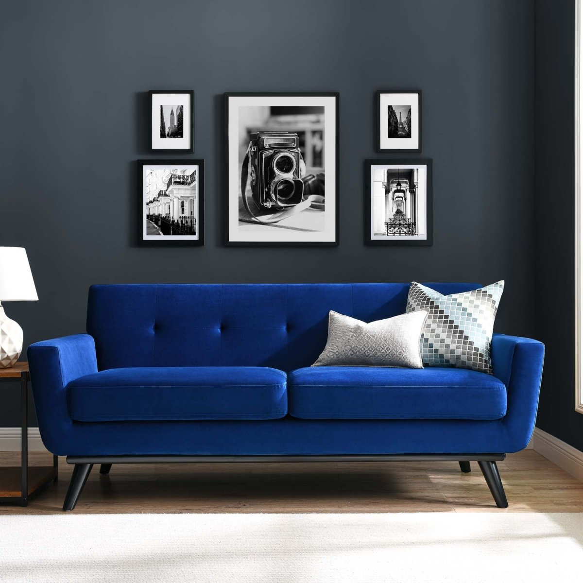 79 Inch Mid - Century Modern Performance Velvet Loveseat - Loveseats available at Alpine Outlets in Denver