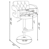 Adjustable Bar Stool With Upholstery
