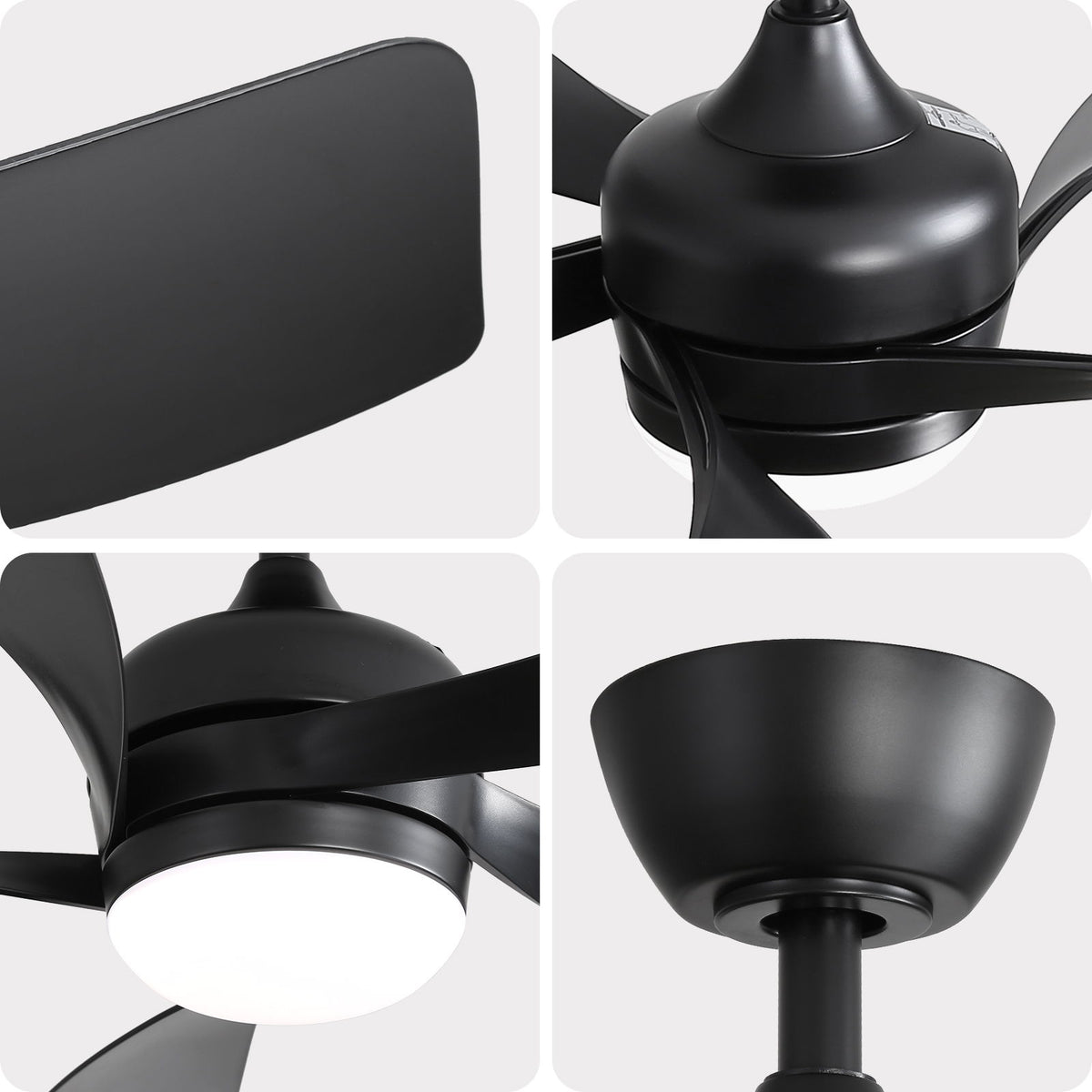 45" Ceiling Fan With DC Motor Smart App Control Quiet Reversible Operation Dimmable Lighting And Timer