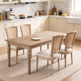 Upholstered Dining Chairs With T - Shaped Back (Set of 2) - Beige