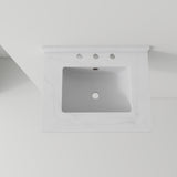 Basin Sink, Triple Faucet Holes, 2" Thick Rim, Sink Only