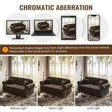 Upholstered 3 Seater Sofa Set With Ottoman