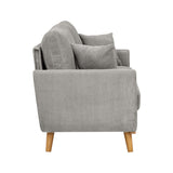 Upholstered Loveseat With Arms And Pillows