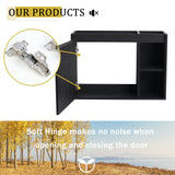 28" Wall Mounted Bathroom Vanity With Sink & Soft Close Door - Black Chestnut