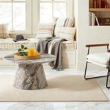 Circular Coffee Table With Adjustable Feet