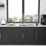 13" Undermount Stainless Steel Kitchen Sink 16 Gauge 9" Deep Single Bowl Basin - Brushed Nickel