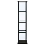 Serena - 4 Shelf Curio Cabinet - Black