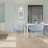 4 Pack Lounge Chair Set With Long Table