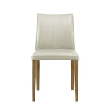 Velena - Full Back Top Grain Leather Upholstered Wood Dining Chairs (Set of 2) - Gray