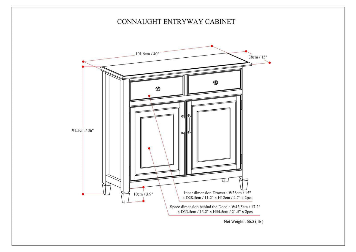 Connaught - Entryway Storage Cabinet - Light Brown