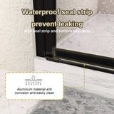 Semi Frameless Bifold Pivot Shower Door, Reversible Installation