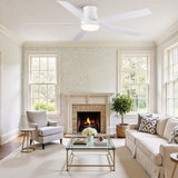 Flush Mount Ceiling Fan With Light