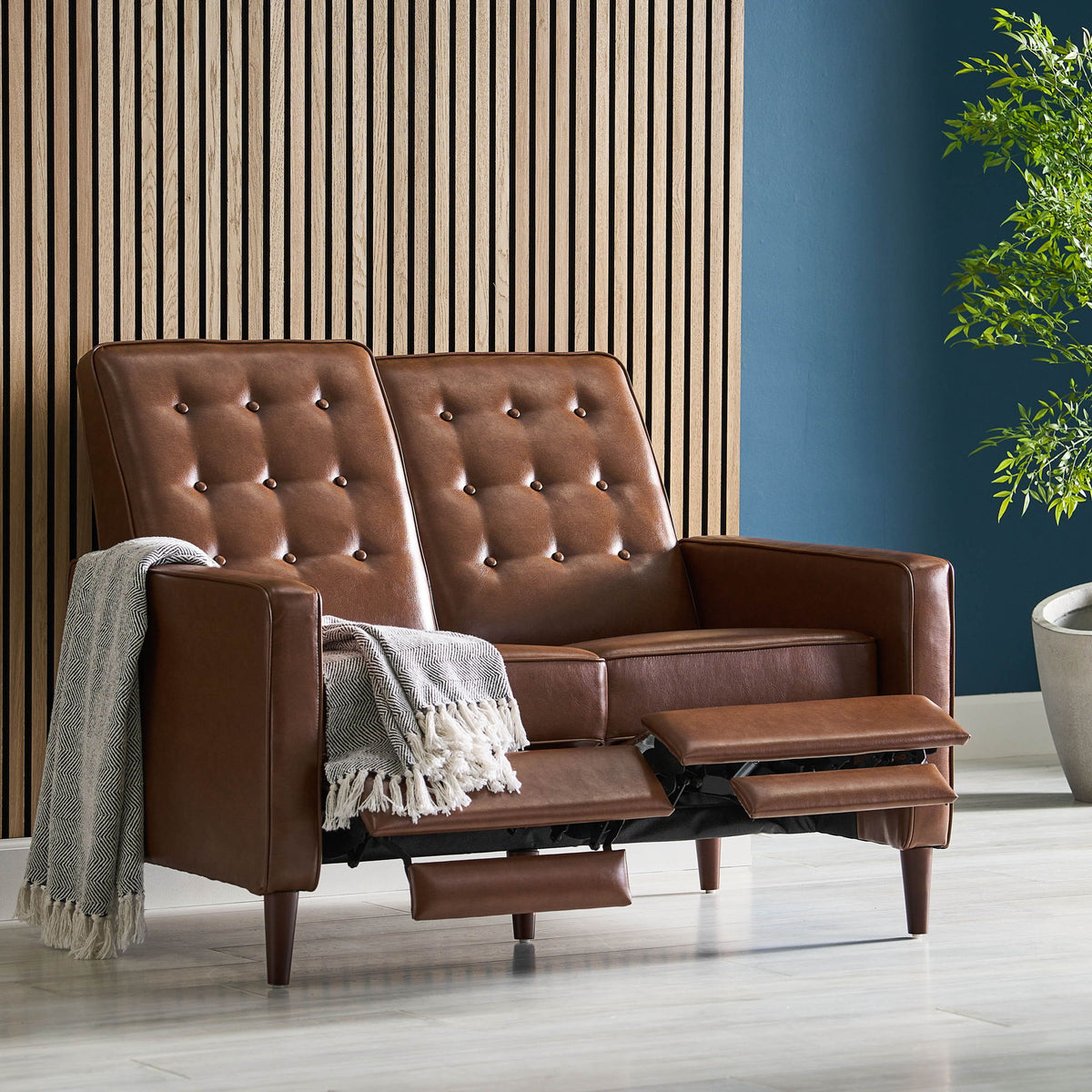 Manville - Contemporary Tufted Loveseat Pushback Recliner