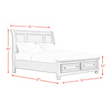 Kingston - Bed With Storage Footboard And Non-Storage Rails