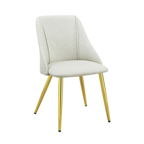 Gaines - Synthetic Leather Side Chair (Set of 2) - White - Chair Sets - Alpine Outlets