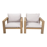 Stylish Outdoor Chair Set With Cushions For Garden (Set of 2)